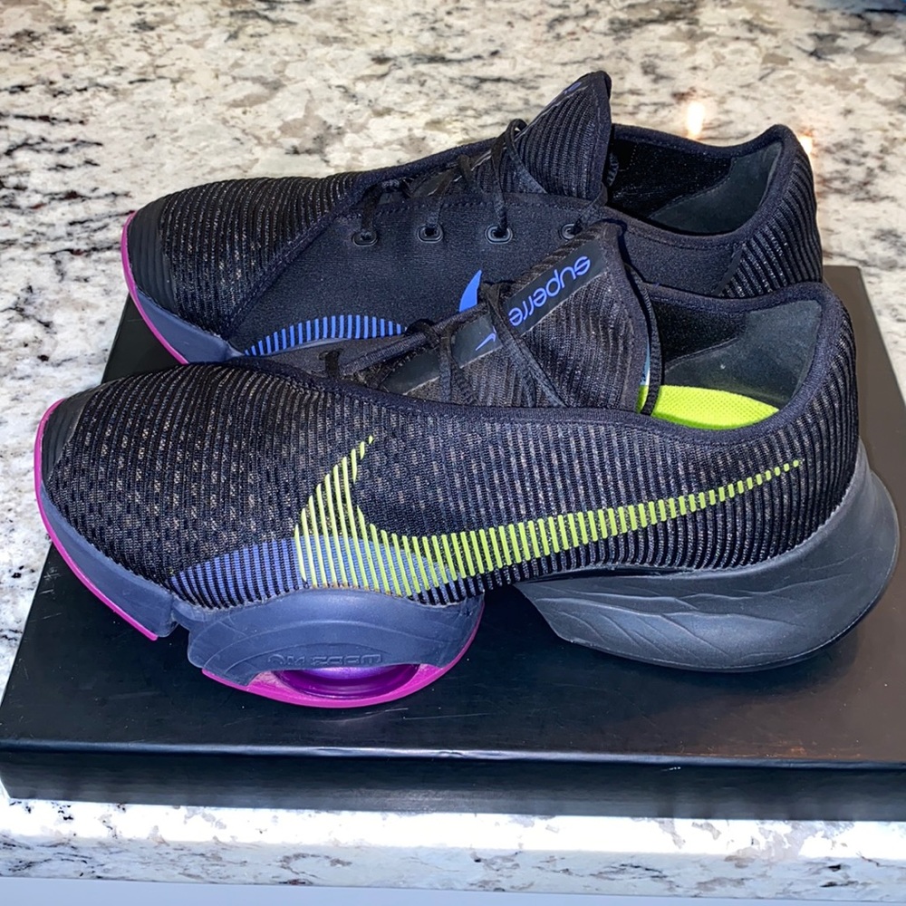 Nike Black and Neon Athletic Shoes
